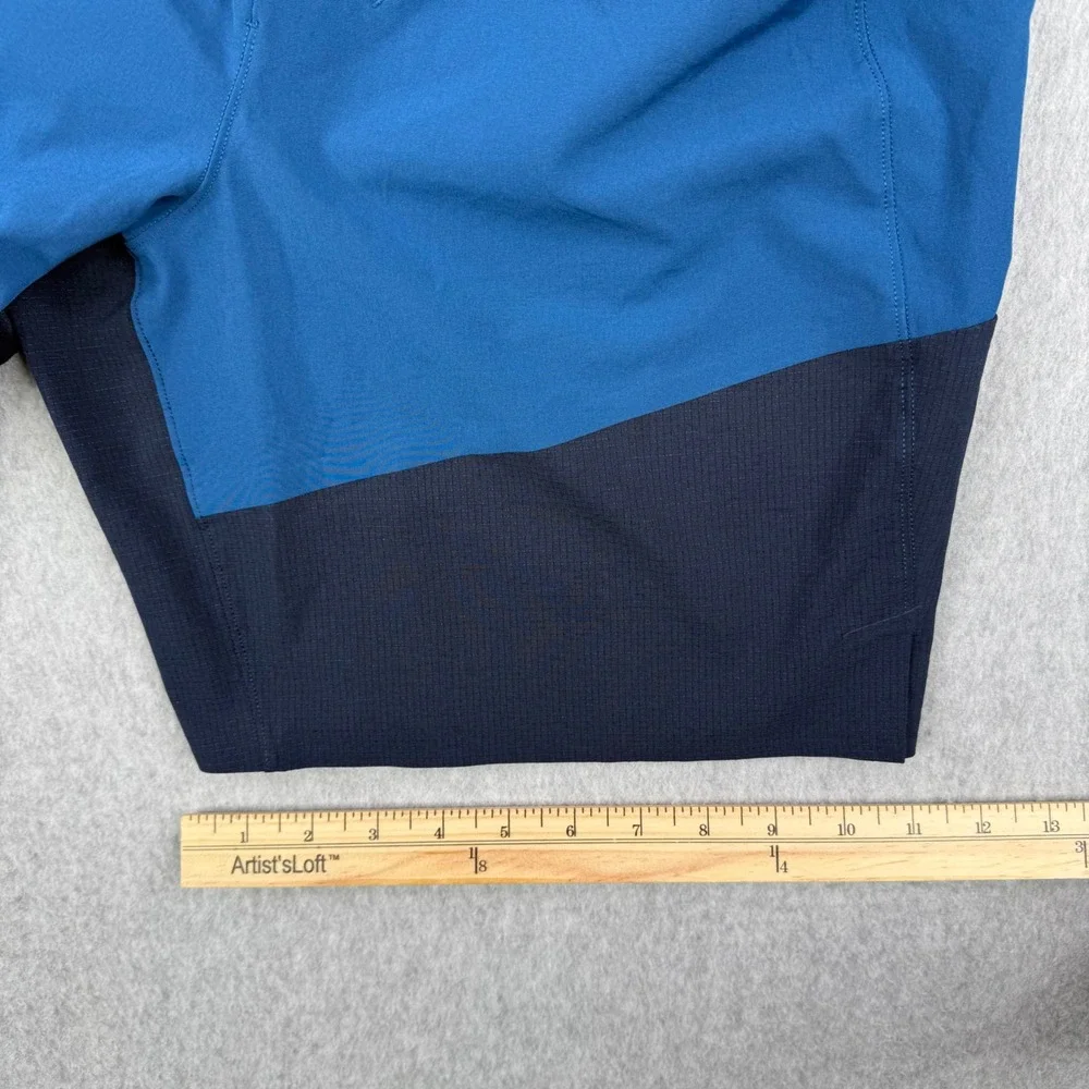 Lululemon Shorts Mens Medium Blue Namaste Mesh Lined Beach Surf Board 8